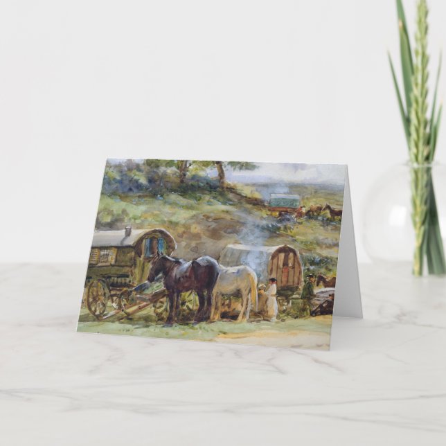 Gypsy Encampment, Appleby, 1919 Card (Front)