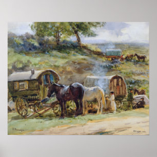 Gypsy Encampment, Appleby, 1919 Poster
