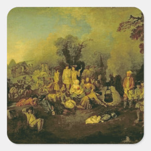 Gypsy Encampment Square Sticker