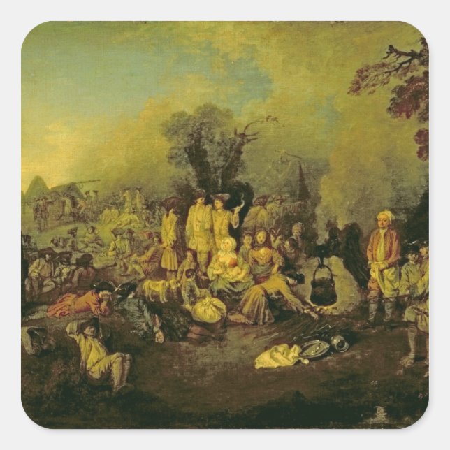 Gypsy Encampment Square Sticker (Front)