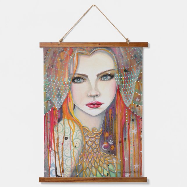 Gypsy Fantasy Boho Artwork by Molly Harrison Hanging Tapestry (Front)