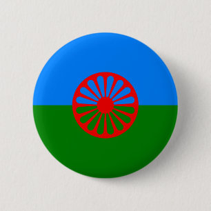 Gypsy flag 6 cm round badge