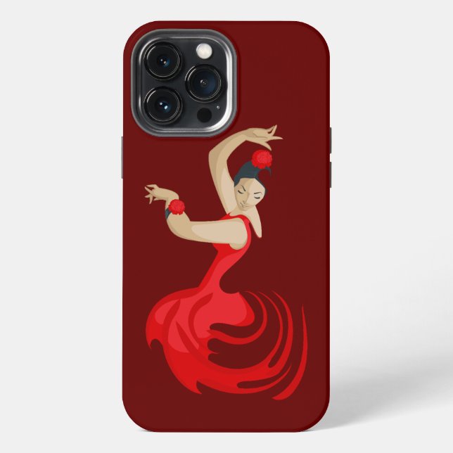 Gypsy Flamenco Dancer iPhone Case (Back)