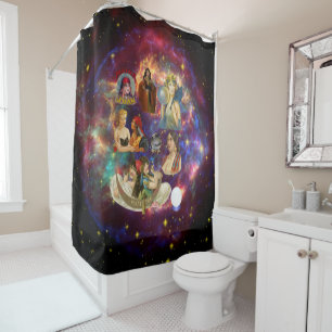 Gypsy Fortune tellers Psychics Vintage Art Shower Curtain