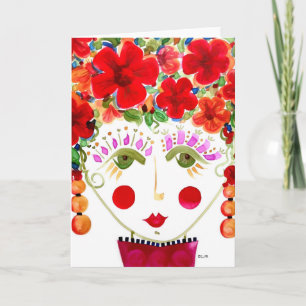 Gypsy Garden Girl Hibiscus - Note Card