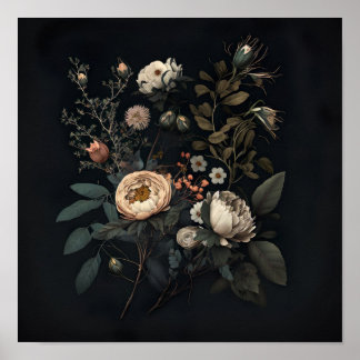 Gypsy Garden Vintage Flowers Poster