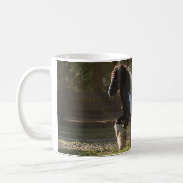 Gypsy Gold Gypsy Vanner stallion mug (Left)