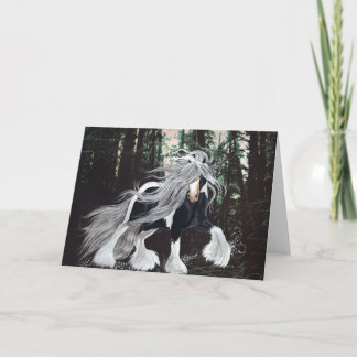 Gypsy Horse Fantasy in the Forest Card