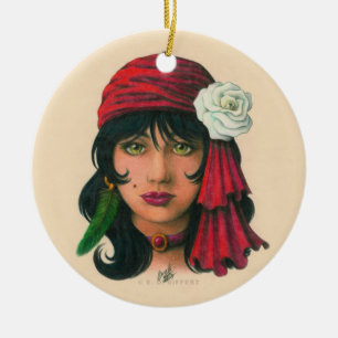 Gypsy II Ceramic Ornament