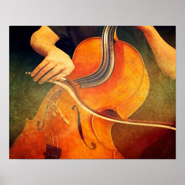 Gypsy Jazz Variation - Surreal Cello Poster (Front)