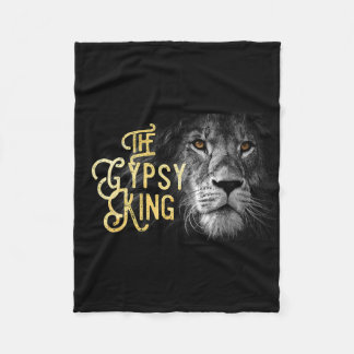 Gypsy King Lion  Fleece Blanket