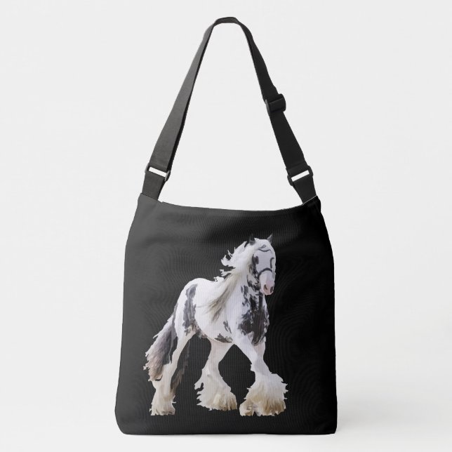 Gypsy Mare Stallion Draught Horse Crossbody Bag (Front)