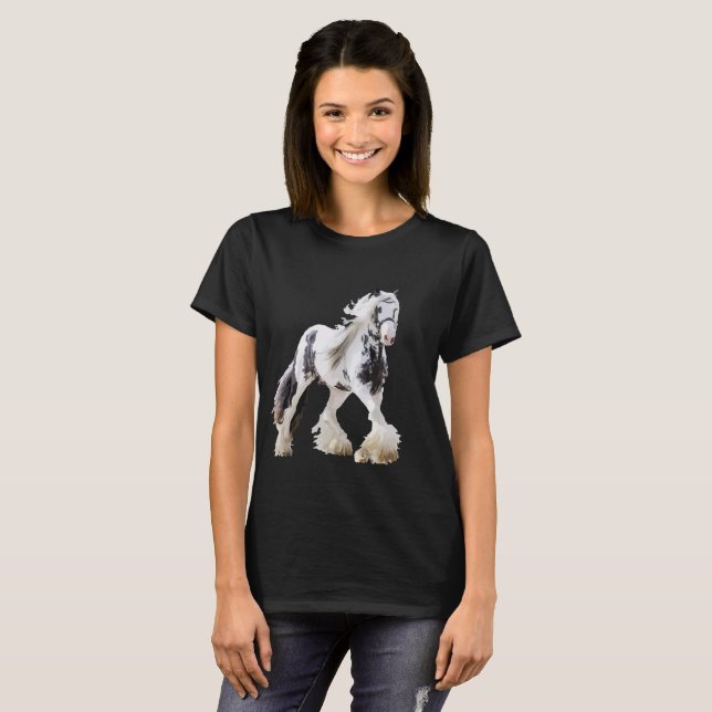 Gypsy Mare Stallion Draught Horse T-Shirt (Front Full)