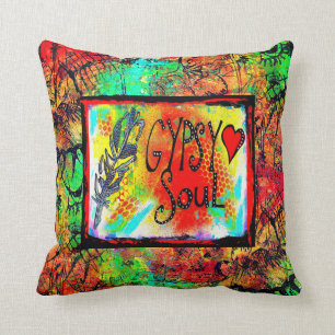 Gypsy Pillow with Feather and Heart Mum Gift