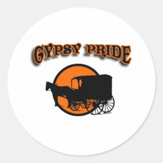 Gypsy Pride Traditional Caravan Classic Round Sticker