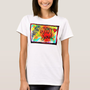 Gypsy Soul T-shirt with feather and heart