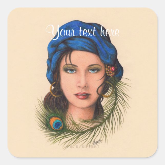 Gypsy Square Sticker (Front)