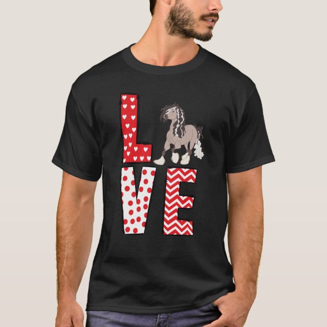 Gypsy Valentines Day Love Valentine Cute Hearts T-Shirt (Front)