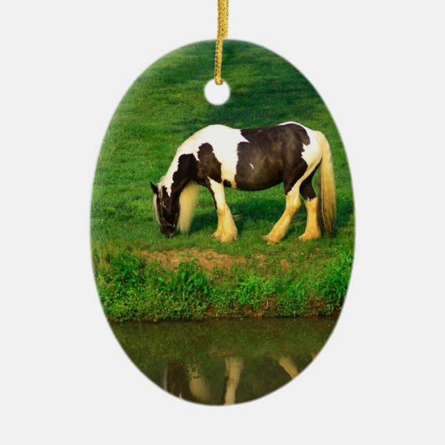 Gypsy Vanner Ceramic Ornament (Front)