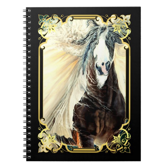 Gypsy Vanner horse/beautiful flying mane  Incipio  Notebook (Front)