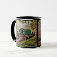 Gypsy Vanner horse Irish Caravan wagon