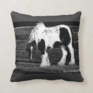 Gypsy Vanner Horse Photo art throw pillow