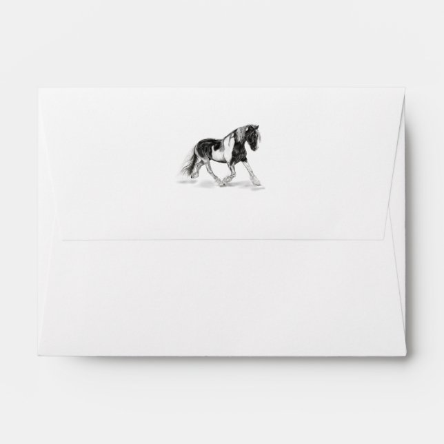 Gypsy Vanner Paint Horse Envelope (Back (Top Flap))
