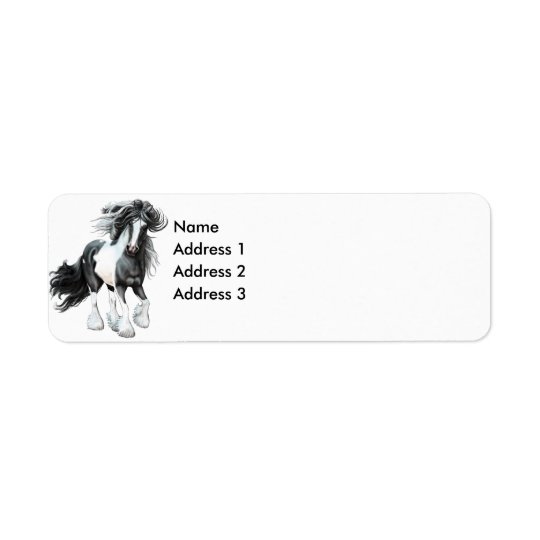 Gypsy Vanner...Prince, Address 3, Address 2, Ad... Return Address Label