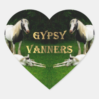 Gypsy Vanners Heart Sticker