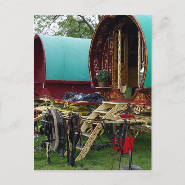 gypsy wagons postcard (Front)