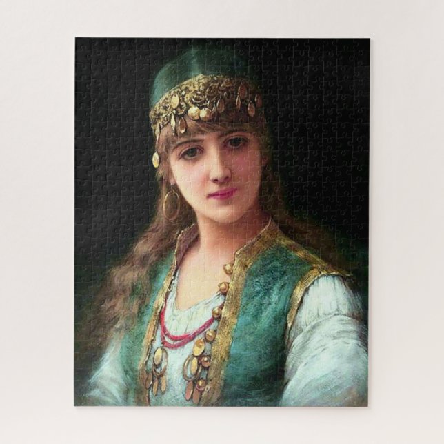 Gypsy woman victorian elegant boho bellydancer jigsaw puzzle (Vertical)