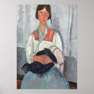 Gypsy Woman with Baby, 1919 (oil on canvas) Poster