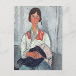 Gypsy Woman with Baby by Amedeo Modigliani Postcard