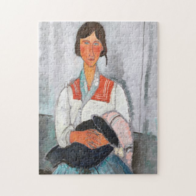 Gypsy Woman with Baby, Modigliani Jigsaw Puzzle (Vertical)