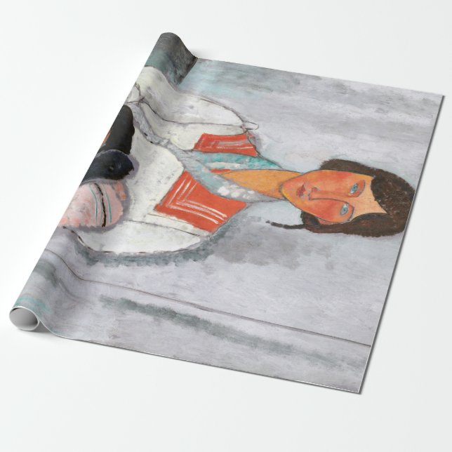 Gypsy Woman with Baby, Modigliani Wrapping Paper (Unrolled)