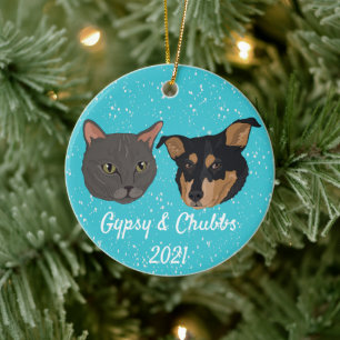 Gypsys n Chubbs Ceramic Ornament