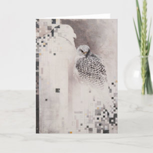 Gyrfalcon Blank Card by Andrew Denman