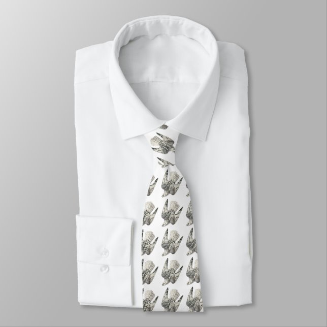 Gyrfalcon Falcon Diving Vintage Art Tie (Tied)
