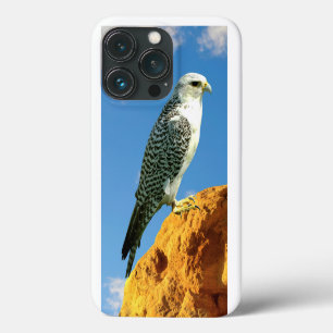 Gyrfalcon perched on a rock phone case