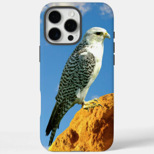 Gyrfalcon perched on a rock phone case
