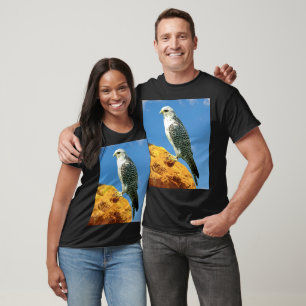 Gyrfalcon perched on a rock T-Shirt