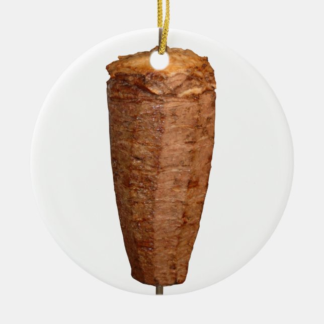 Gyro - Kebab Ceramic Tree Decoration (Front)