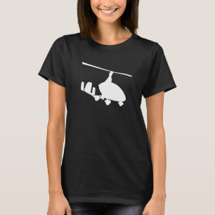 Gyrocopter Model Silhouette Gyroplane For Autogyro T-Shirt