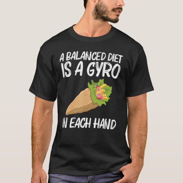 Gyros For Men Women Gyro Meat Pita Doner Kebab Foo T-Shirt (Front)