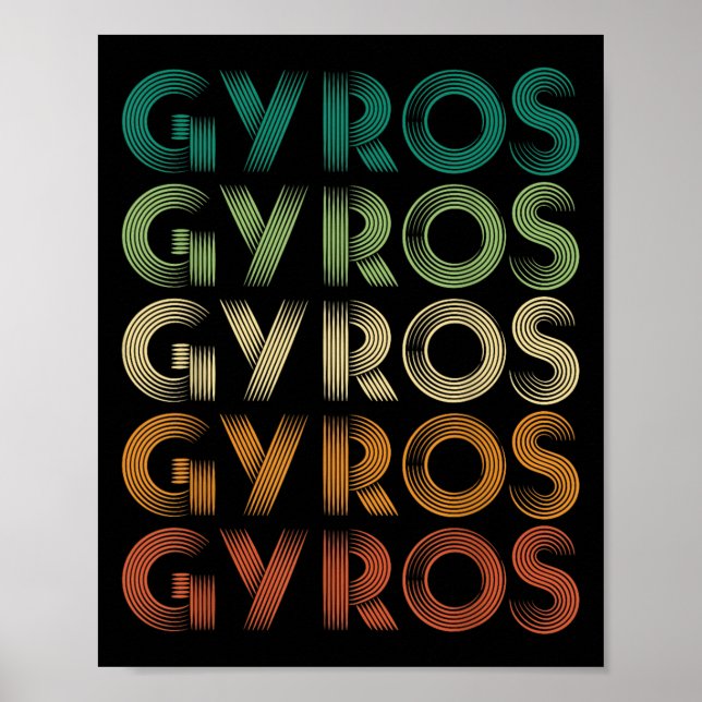 Gyros Greece Greek Foot Malaka  Poster (Front)
