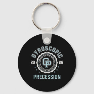 Gyroscopic Precession Disc Golf Physics Crest  Key Ring