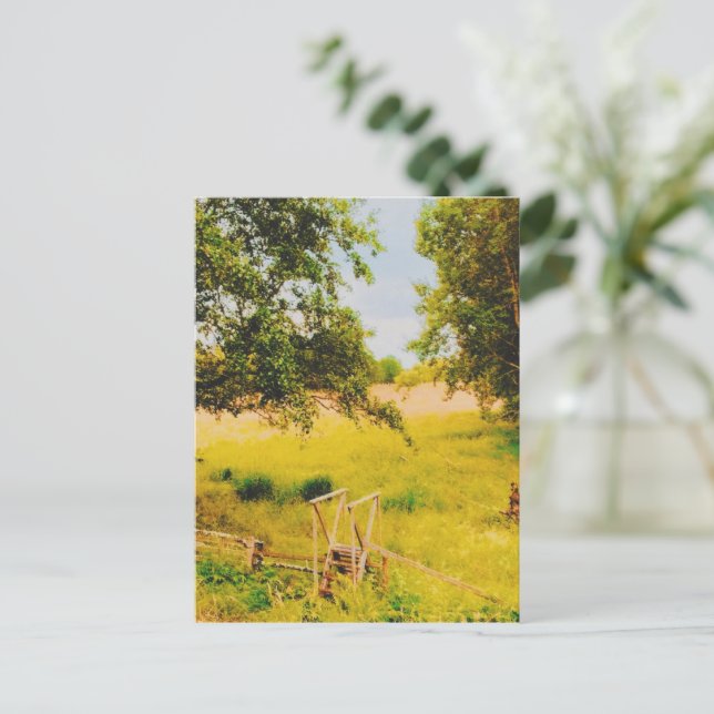 Gysinge Summer Field  Postcard (Standing Front)