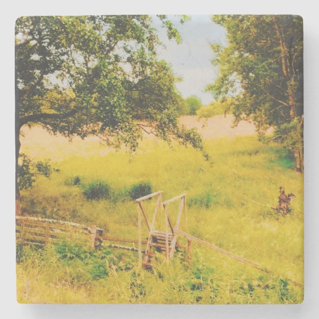 Gysinge Summer Field  Stone Coaster (Front)