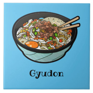 Gyudon (Japanese Beef Rice Bowl) Ceramic Tile