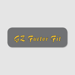 GZ Factor Fit –Custom Name Tag Bold & Professional